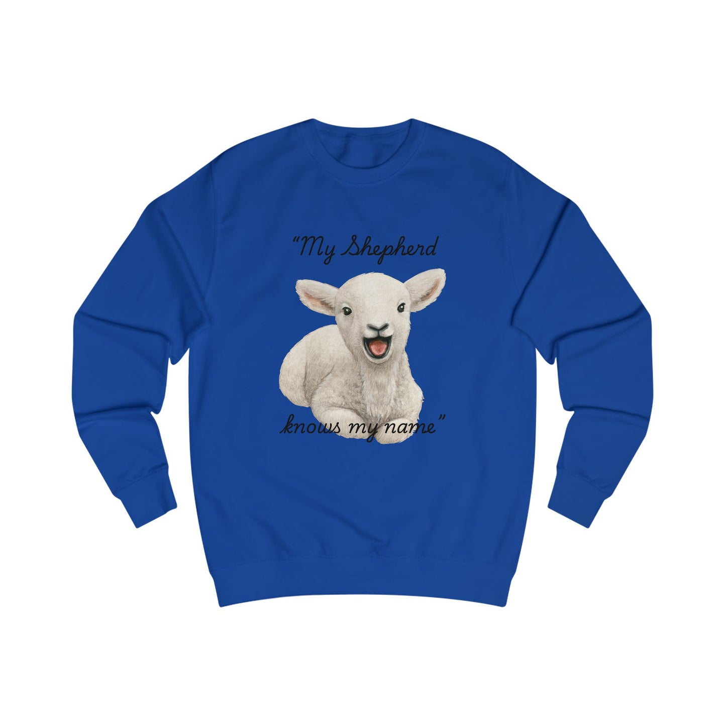 Christian Lamb Sweatshirt – "My Shepherd Knows My Name"