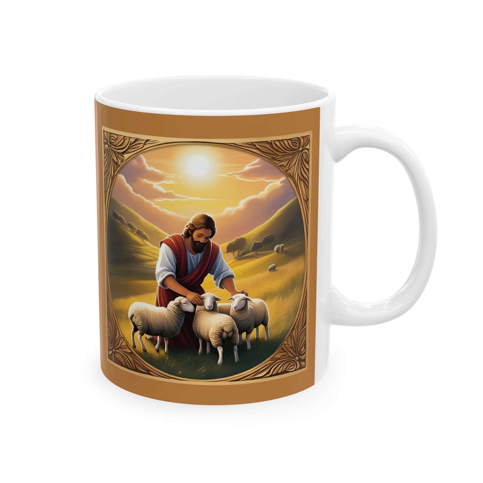 Inspirational Bible Verse Mug - The Lord is My Shepherd - Psalm 23 Christian Motivational Mug