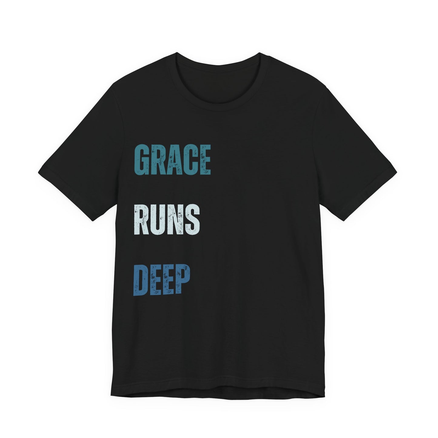 Grace Runs Deep T-Shirt | Vintage Christian Typography Tee | Ephesians 2:8 Inspired