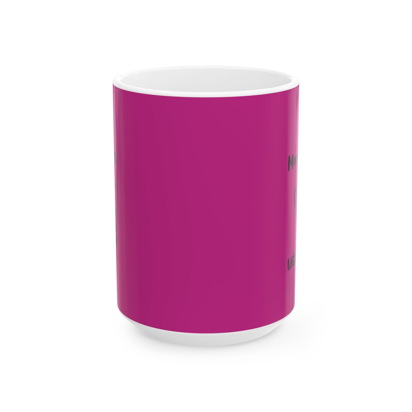 Pink Inspirational Ceramic Mug - Morning Coffee with My Savior - Psalm 119:105