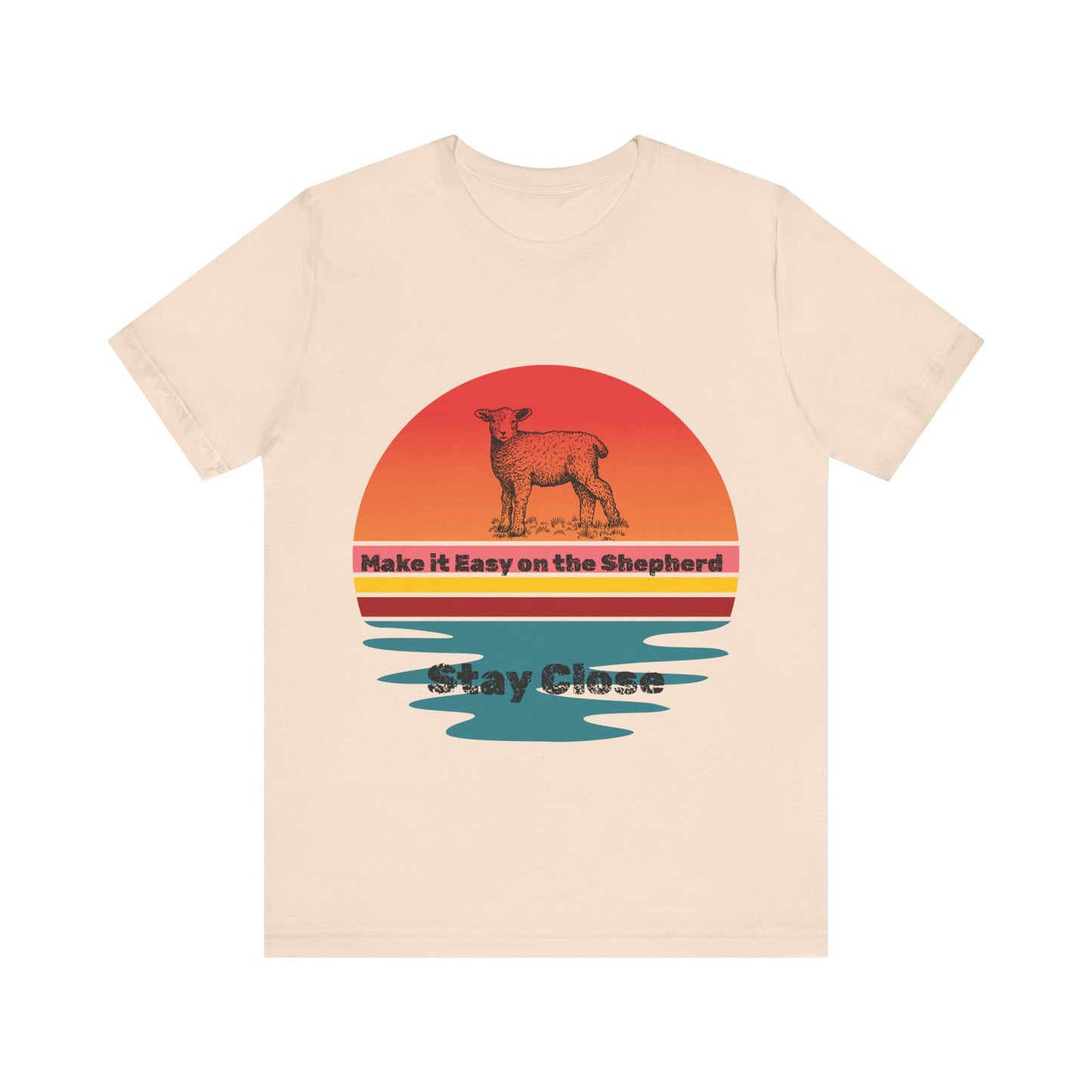 Retro Christian T-Shirt – Stay Close to the Shepherd