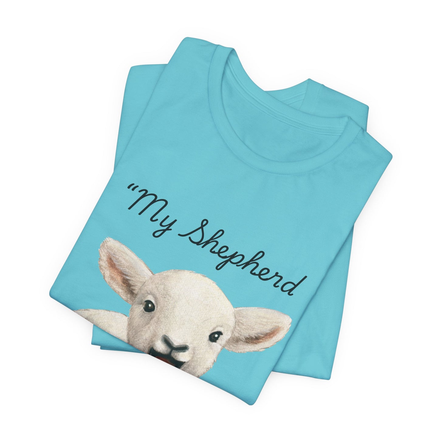 Cute Lamb Christian T-Shirt – "My Shepherd Knows My Name"