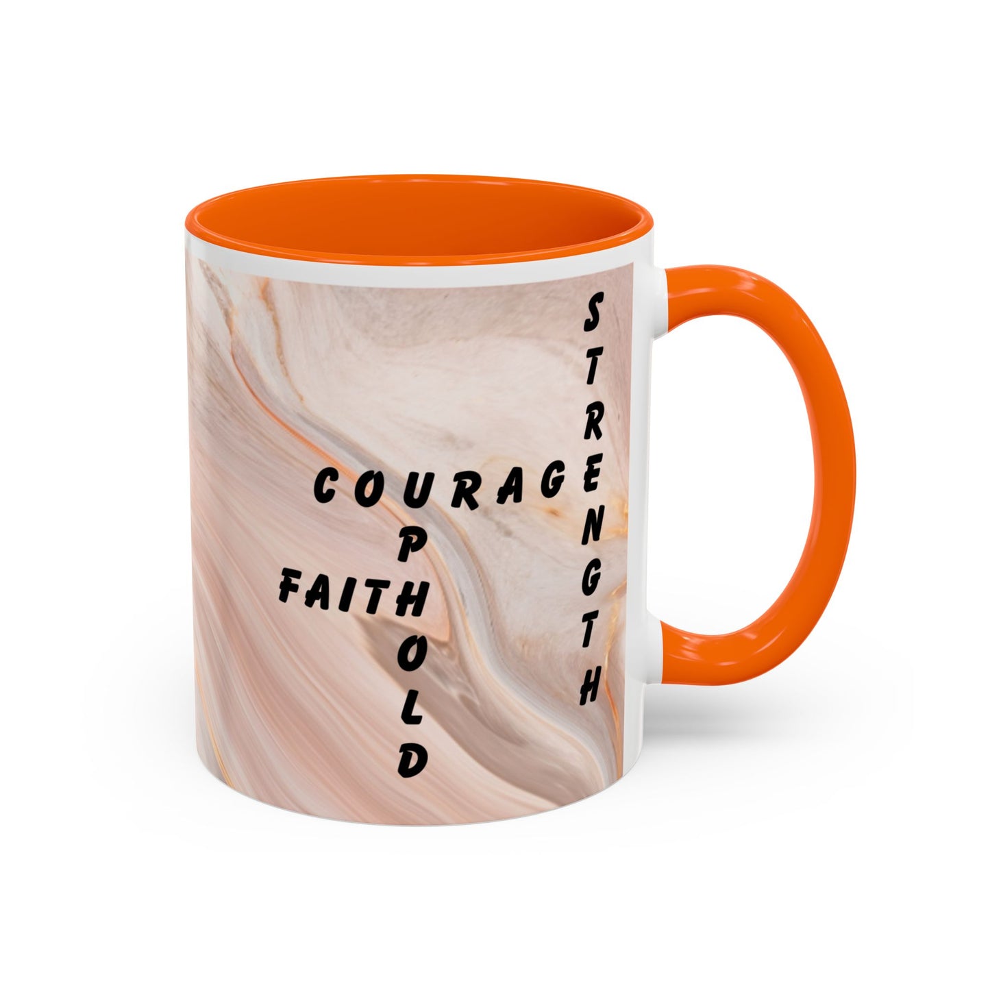 Isaiah 41:10 Encouragement Mug – Christian Scripture Coffee Cup with Wraparound Textured Design – Faith & Strength Gift in Multiple Accent Colors