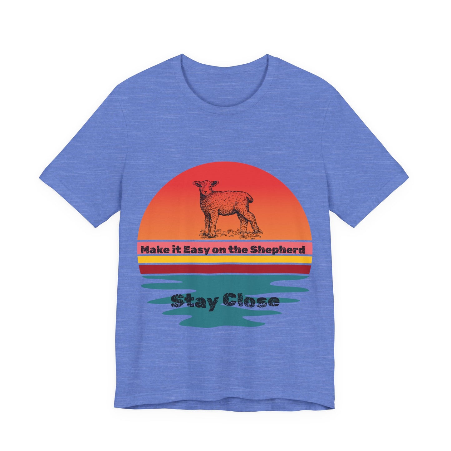 Retro Christian T-Shirt – Stay Close to the Shepherd