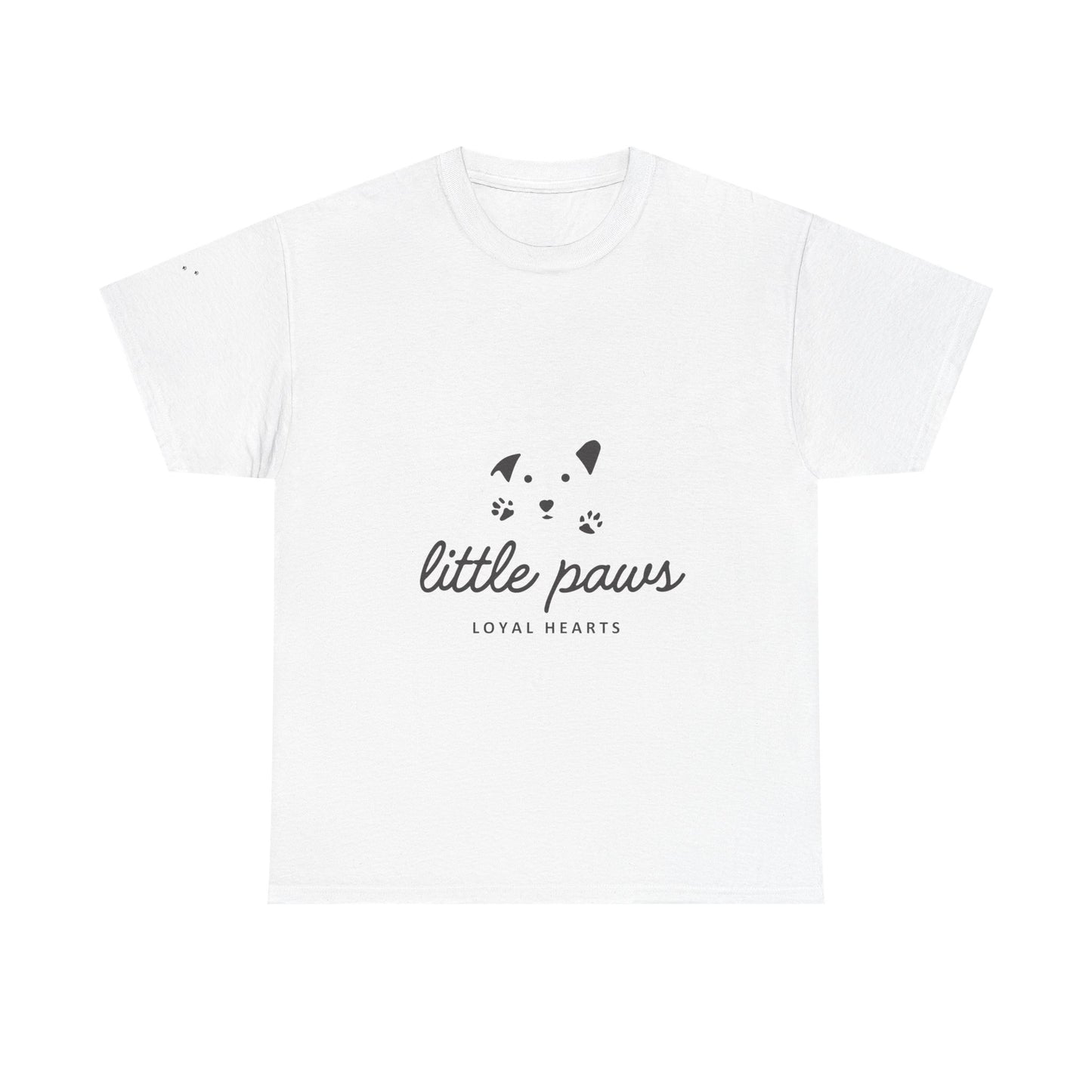 Unisex Heavy Cotton Tee - 'Little Paws, Loyal Hearts' - Perfect for Animal Lovers and Pet Owners
