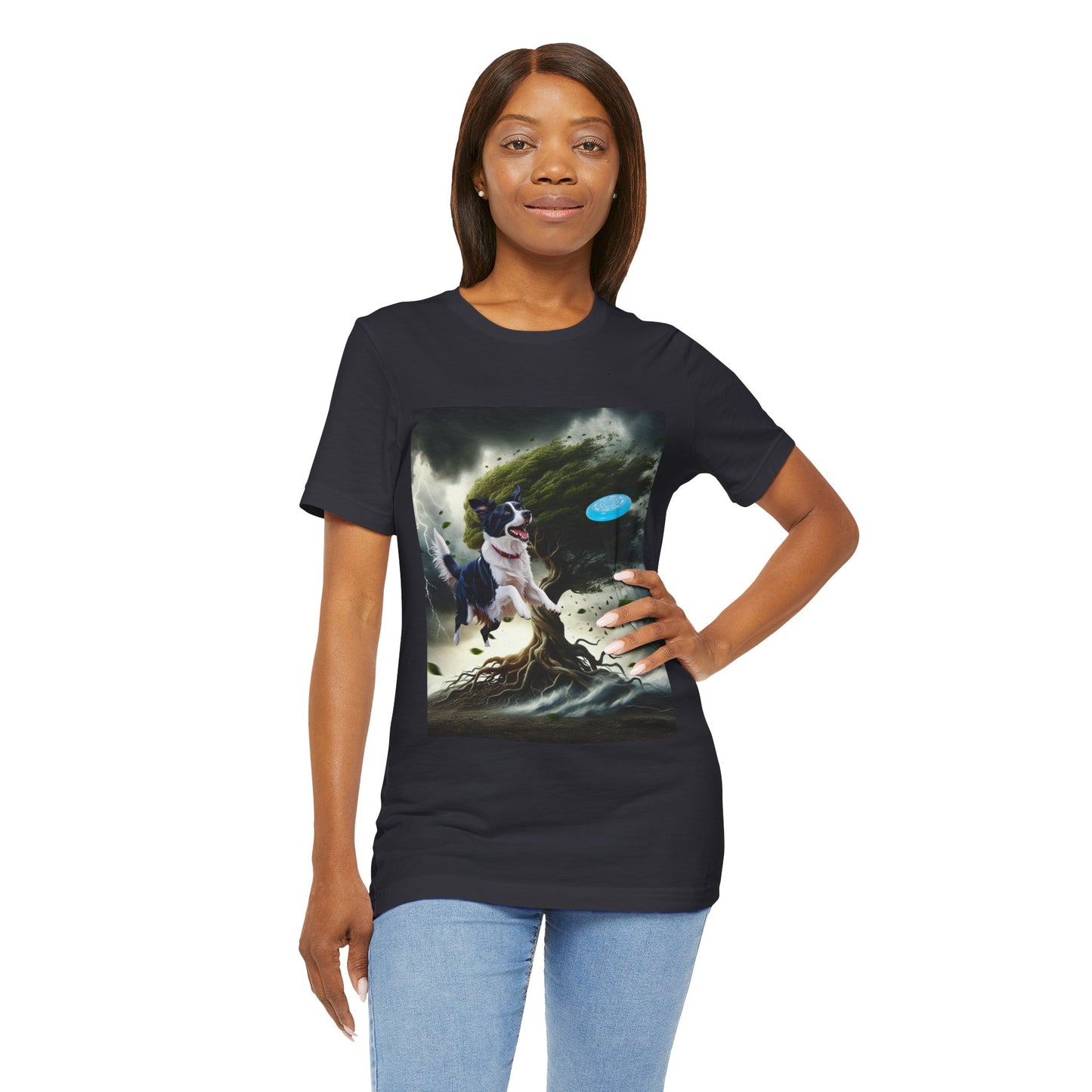 Border Collie Frisbee Obsession Unisex Jersey T-Shirt – Celebrate Intelligence, Agility & High Energy