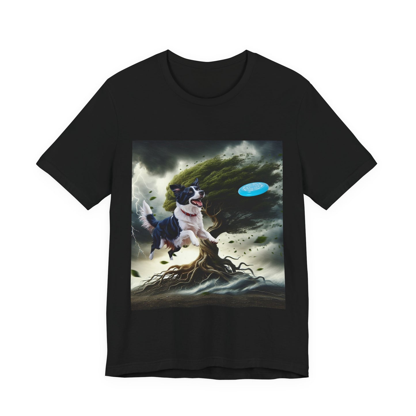 Border Collie Frisbee Obsession Unisex Jersey T-Shirt – Celebrate Intelligence, Agility & High Energy