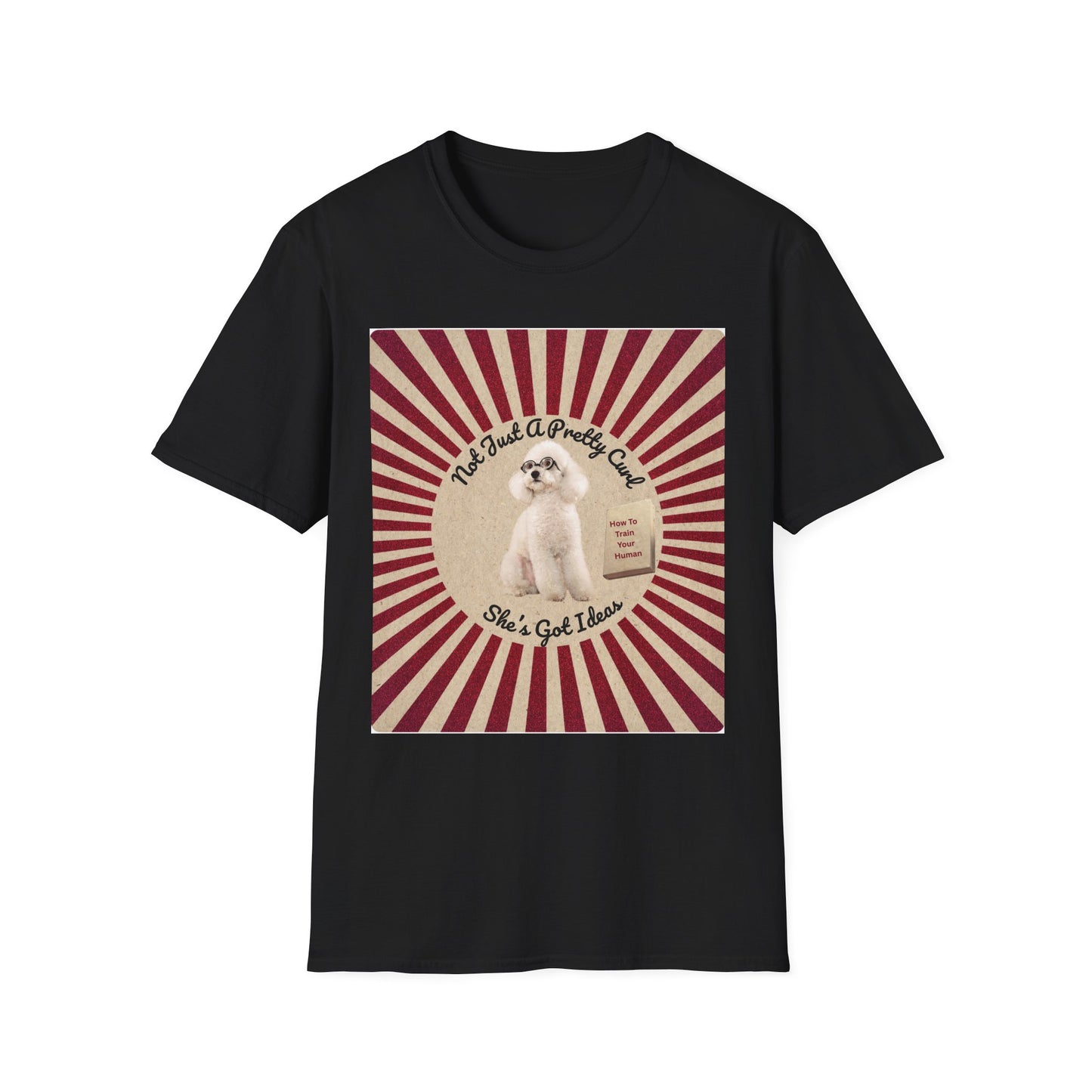 Retro Poodle T-Shirt – "Not Just a Pretty Curl, She's Got Ideas"