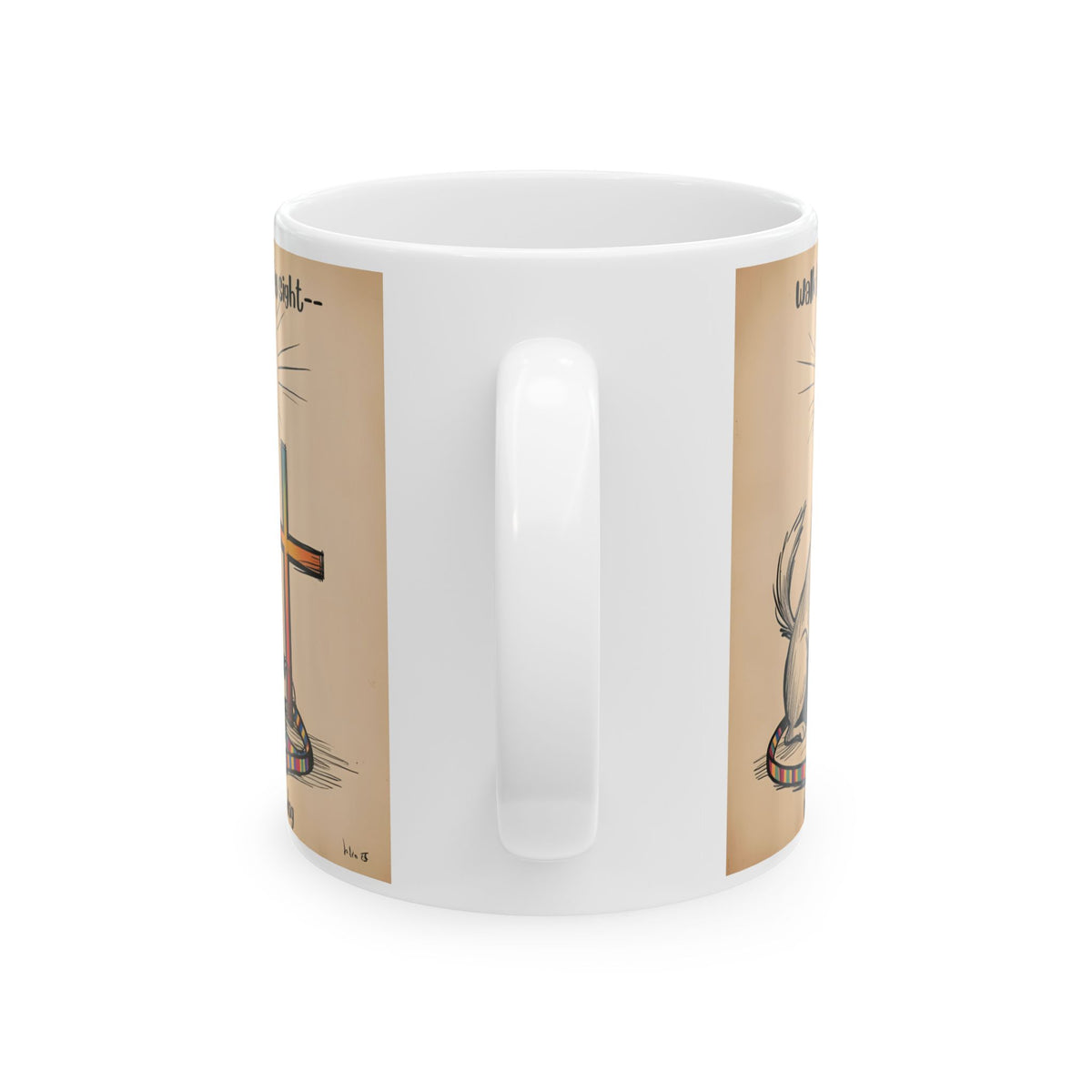 "Walk by Faith, Not by Sight – But Bring the Dog" Funny Christian Dog Mug | Cute Barking Dog Design