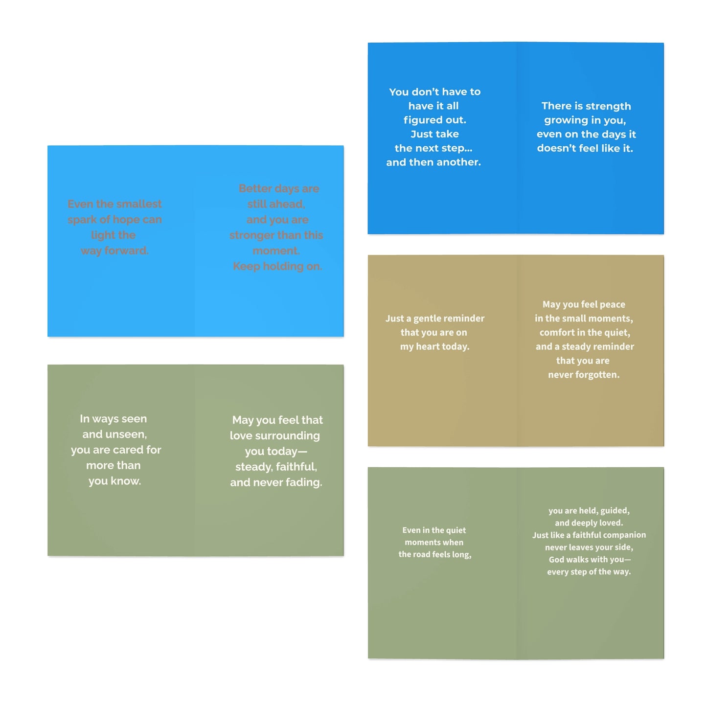 Encouragement Greeting Card Set (5-Pack) – Thinking of You Cards with Faith-Inspired Messages & Dog-Themed Designs