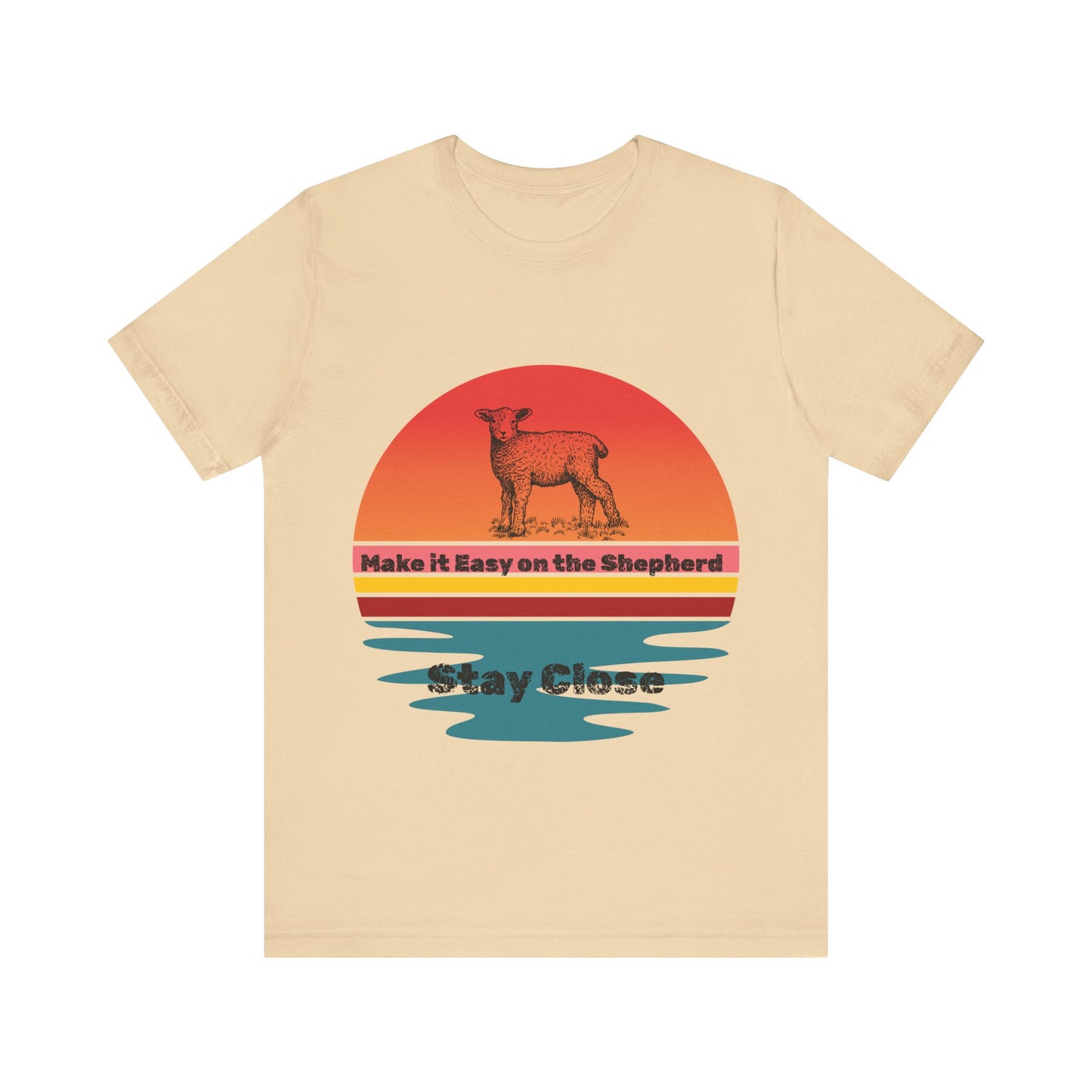 Retro Christian T-Shirt – Stay Close to the Shepherd