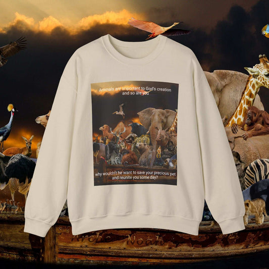 Faith-Inspired Sweatshirt | Animals Are Important to God – Cozy & Comfortable for Animal Lovers
