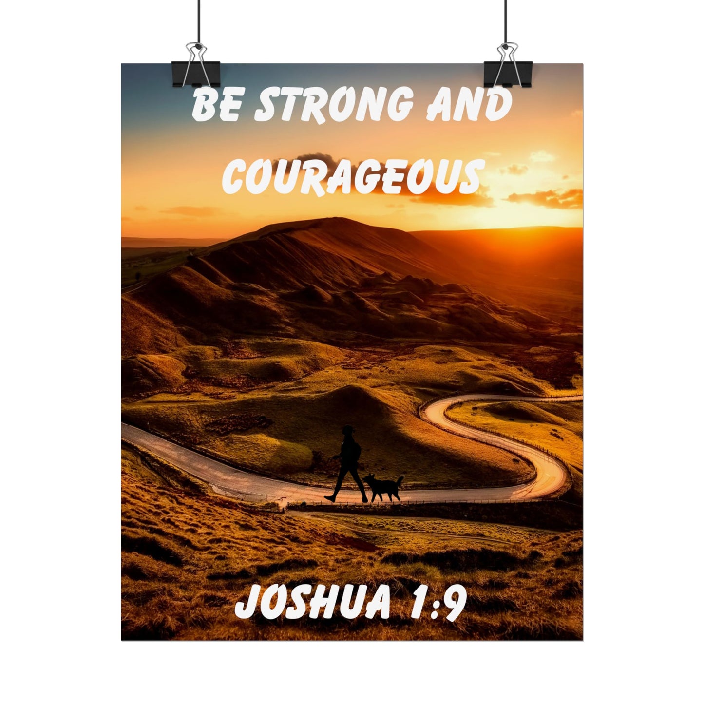 Bible Verse Wall Art Joshua 1:9 Be Strong and Courageous