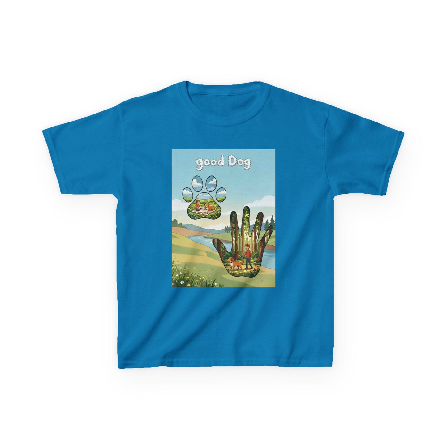 Good Dog Kids T-Shirt – Faith Based Dog Graphic Tee – Kid Created Collection – Boy or Girl shirt