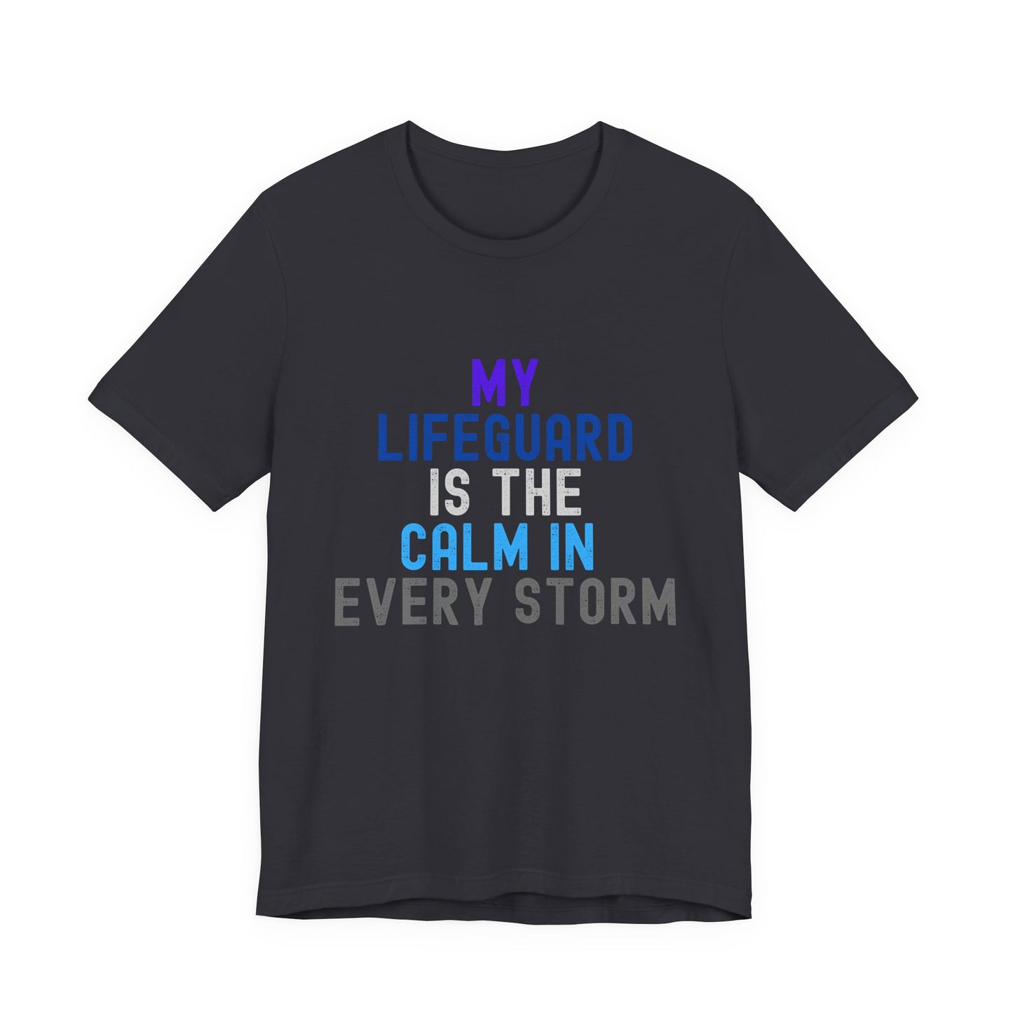 Jesus is Our Lifeguard in Every Storm Unisex Jersey Tee - Finding Peace in Life's Storms