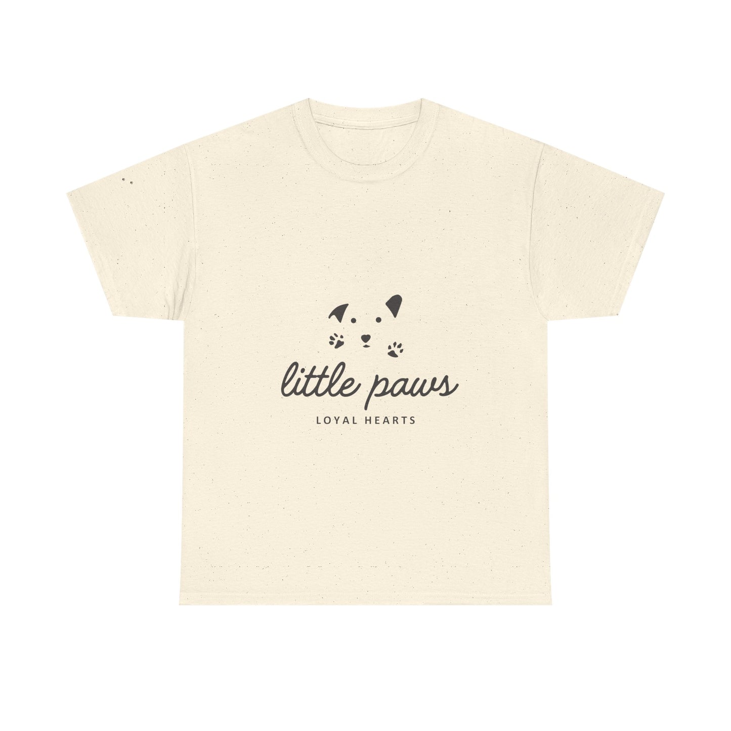 Unisex Heavy Cotton Tee - 'Little Paws, Loyal Hearts' - Perfect for Animal Lovers and Pet Owners