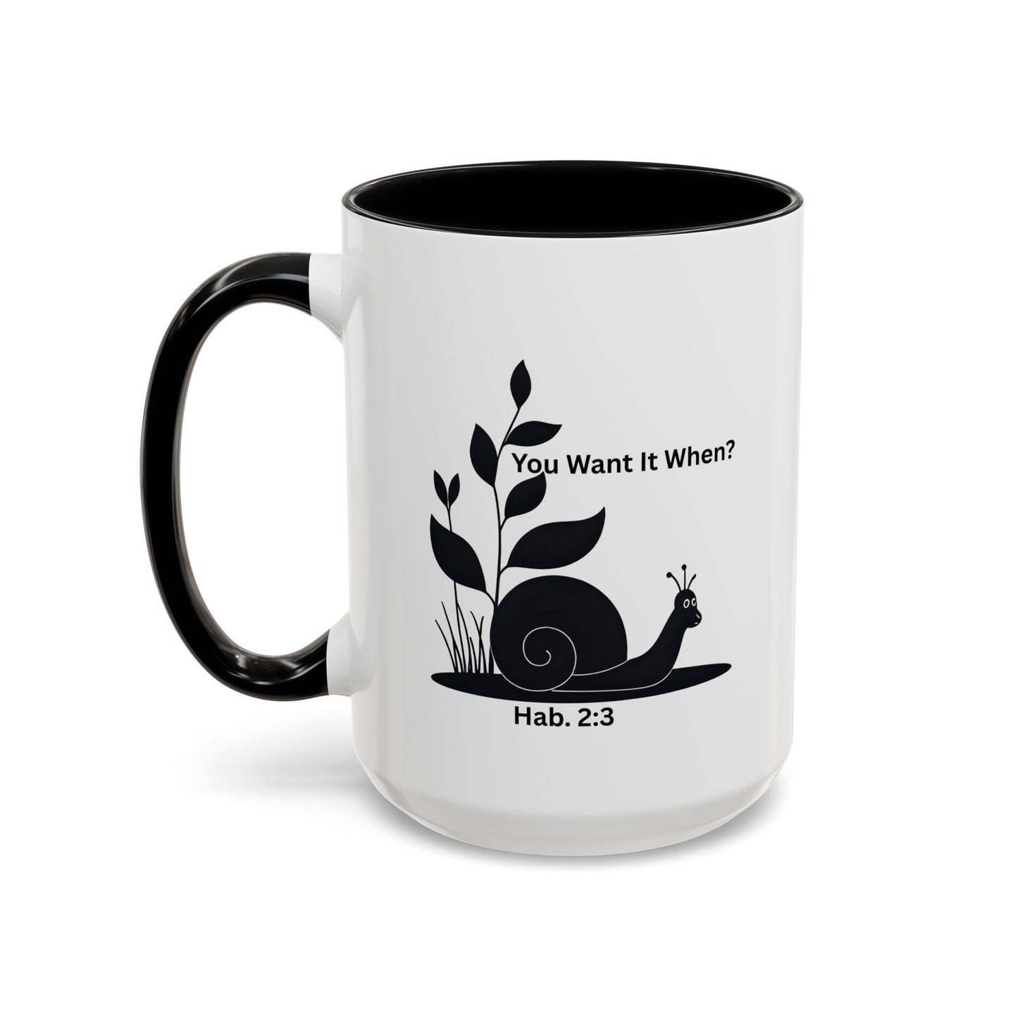 Mug - Habakkuk 2:3 Trust God's Timing Snail Path Coffee Mug