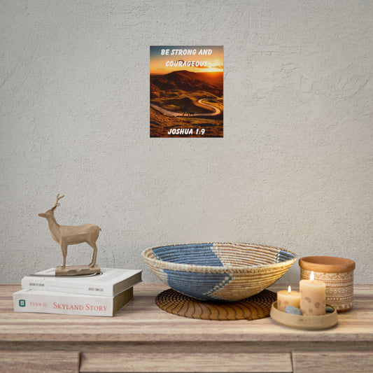 Bible Verse Wall Art Joshua 1:9 Be Strong and Courageous