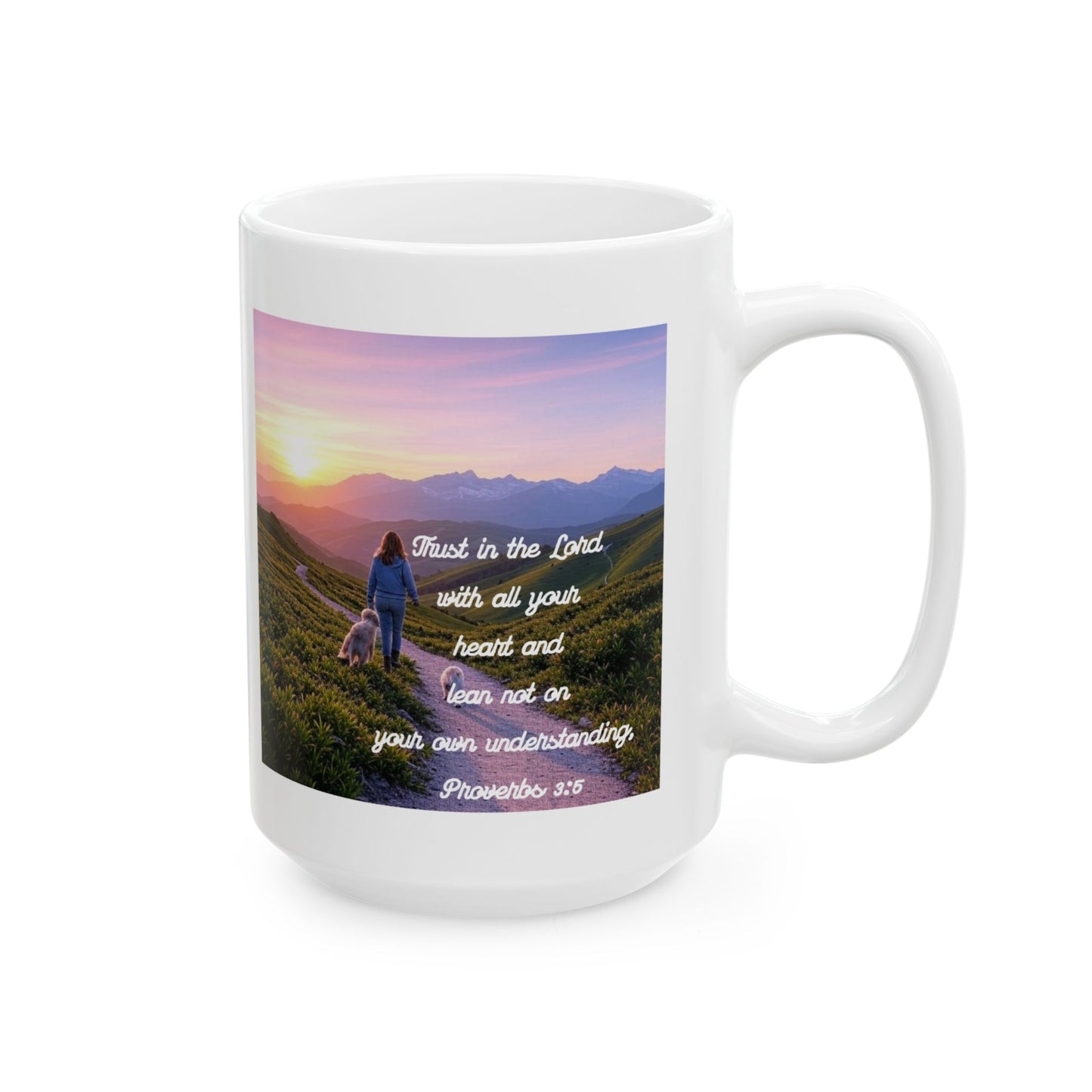 Inspirational Proverbs 3:5-6 Mug - Christian Coffee Mug Gift