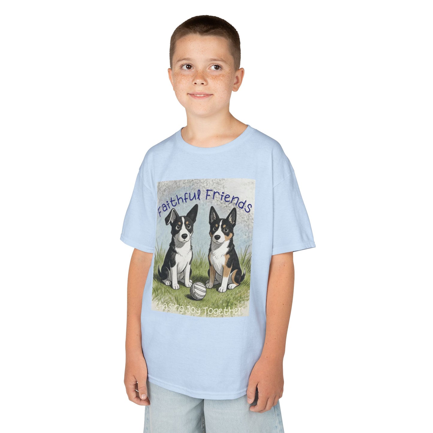 Faithful Friends Kids Christian Dog Shirt | Kid Designed Youth Tee