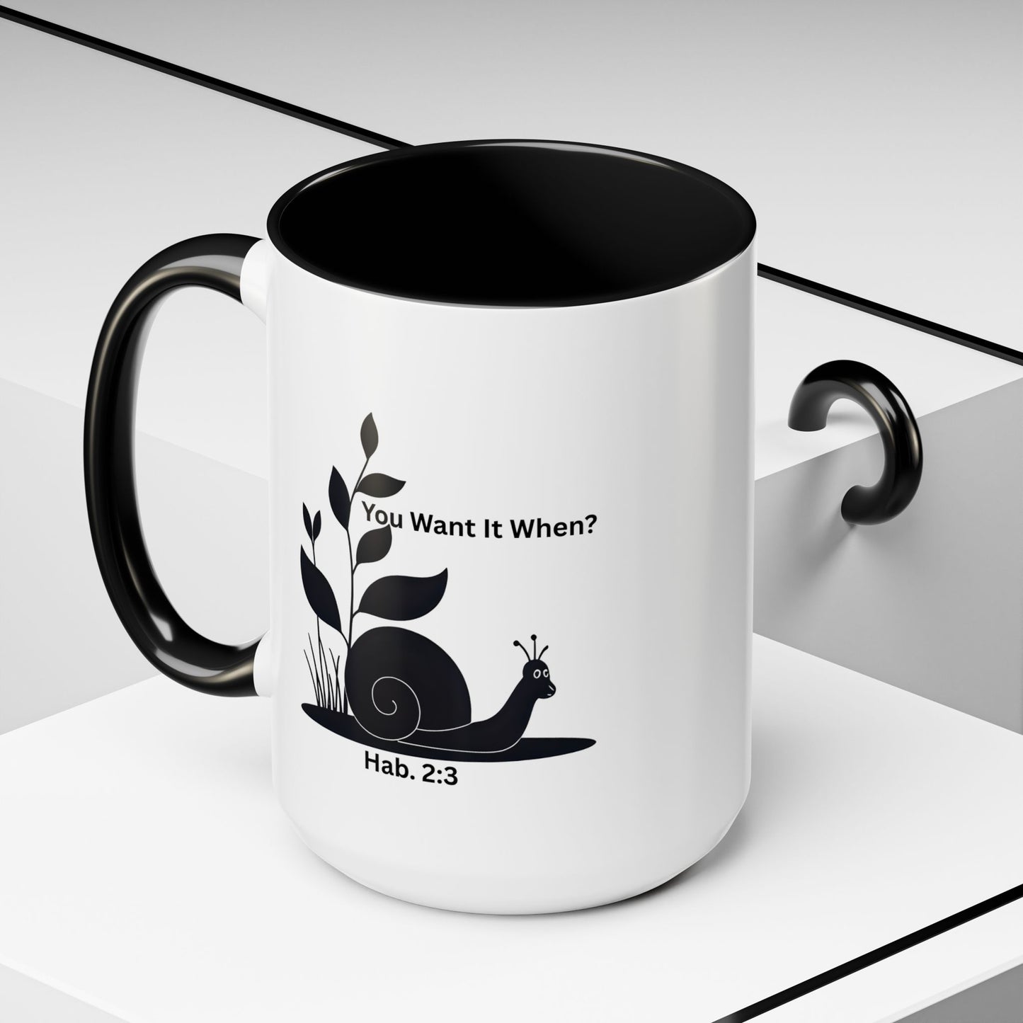 Mug - Habakkuk 2:3 Trust God's Timing Snail Path Coffee Mug