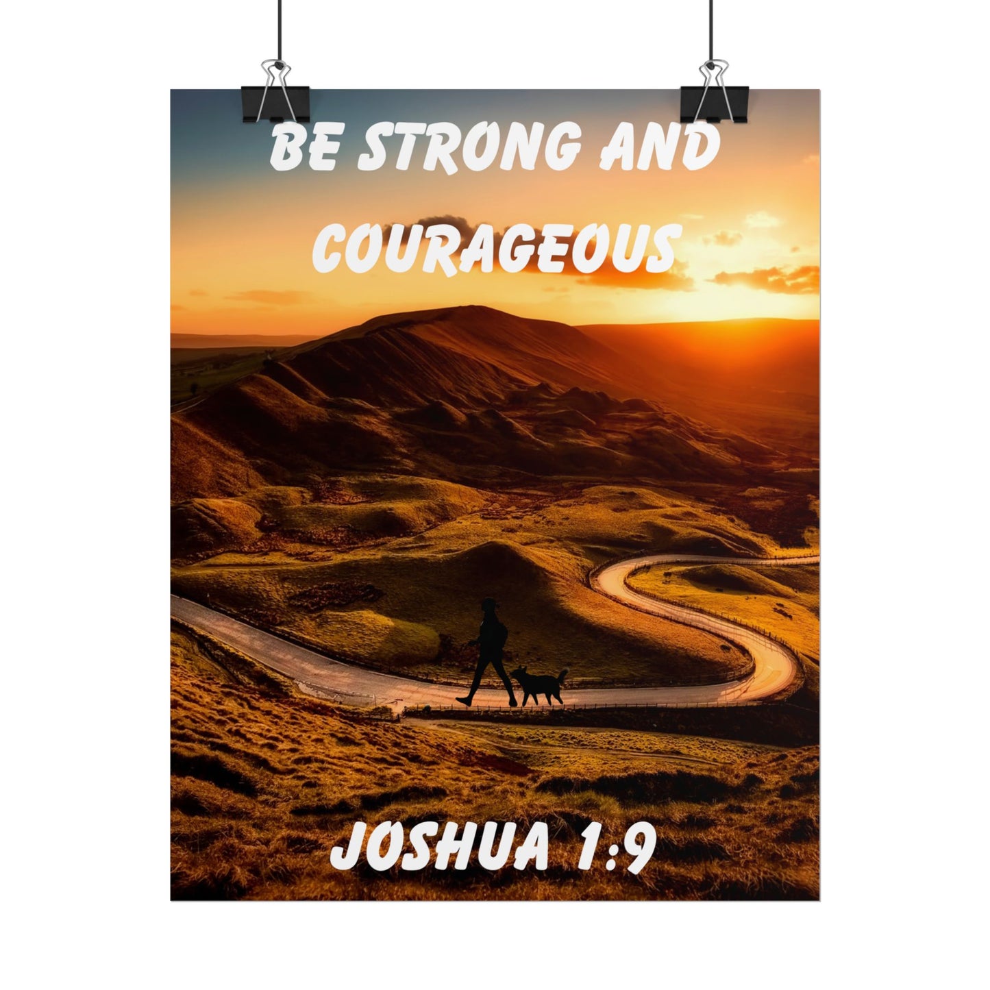 Bible Verse Wall Art Joshua 1:9 Be Strong and Courageous