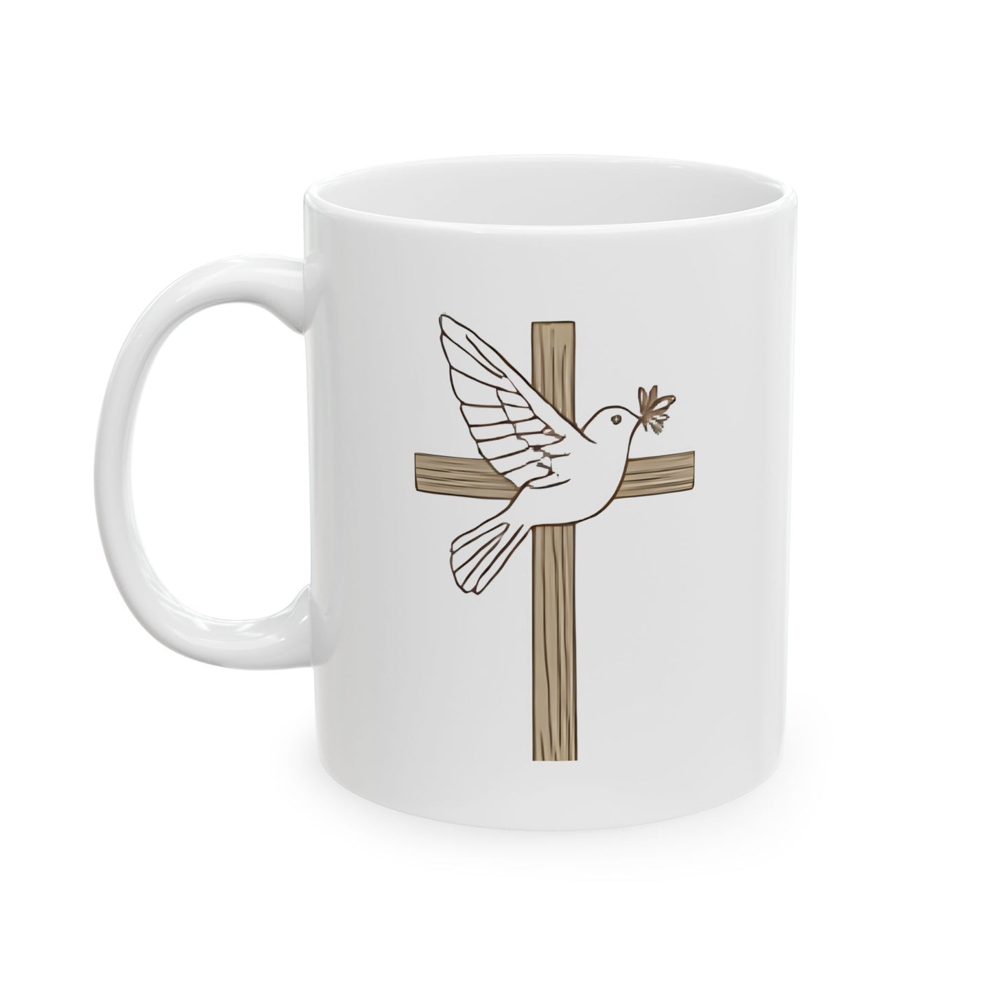 "Trust in God Ceramic Mug – Inspirational Christian Mug, Faith Over Fear, Encouragement Gift for Believers"