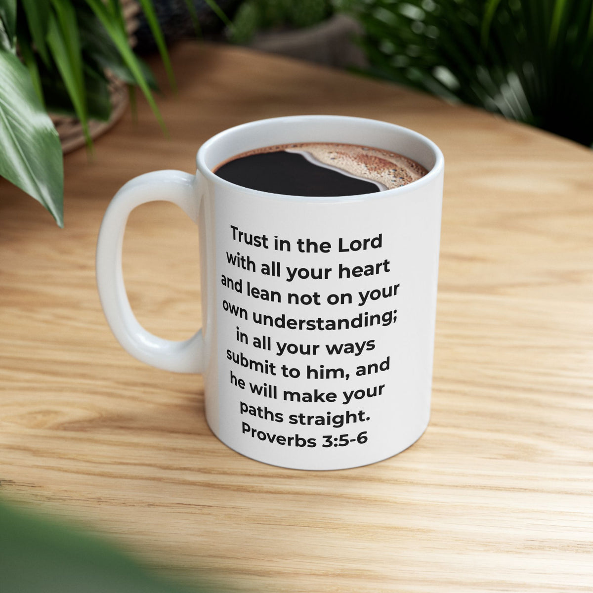 "I Don't Know What's Happening But I Trust Him" Mug – Proverbs 3:5-6 Bible Verse | Funny Christian Dog Mug