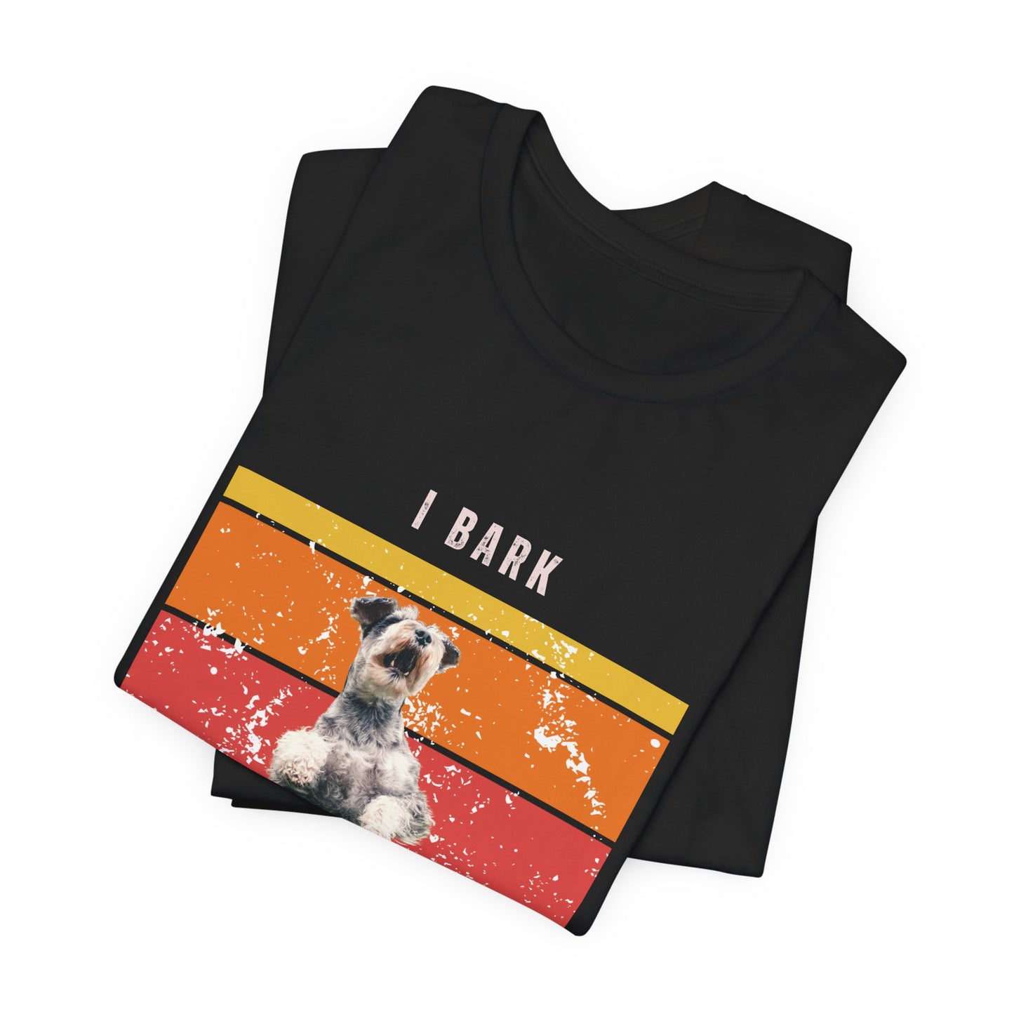 Retro Miniature Schnauzer T-Shirt – “I Bark Therefore I Am” Funny Vintage Dog Lover Tee