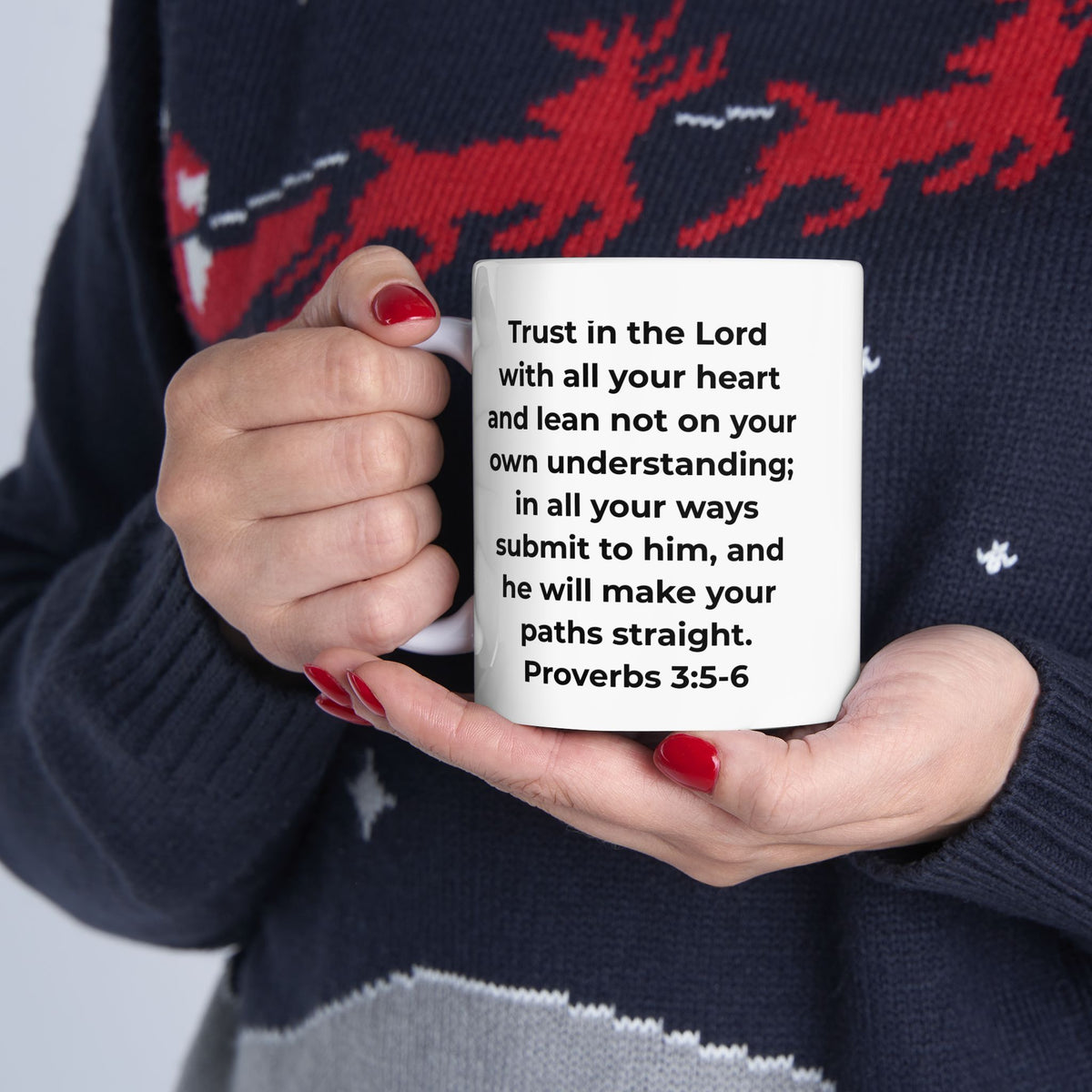 "I Don't Know What's Happening But I Trust Him" Mug – Proverbs 3:5-6 Bible Verse | Funny Christian Dog Mug