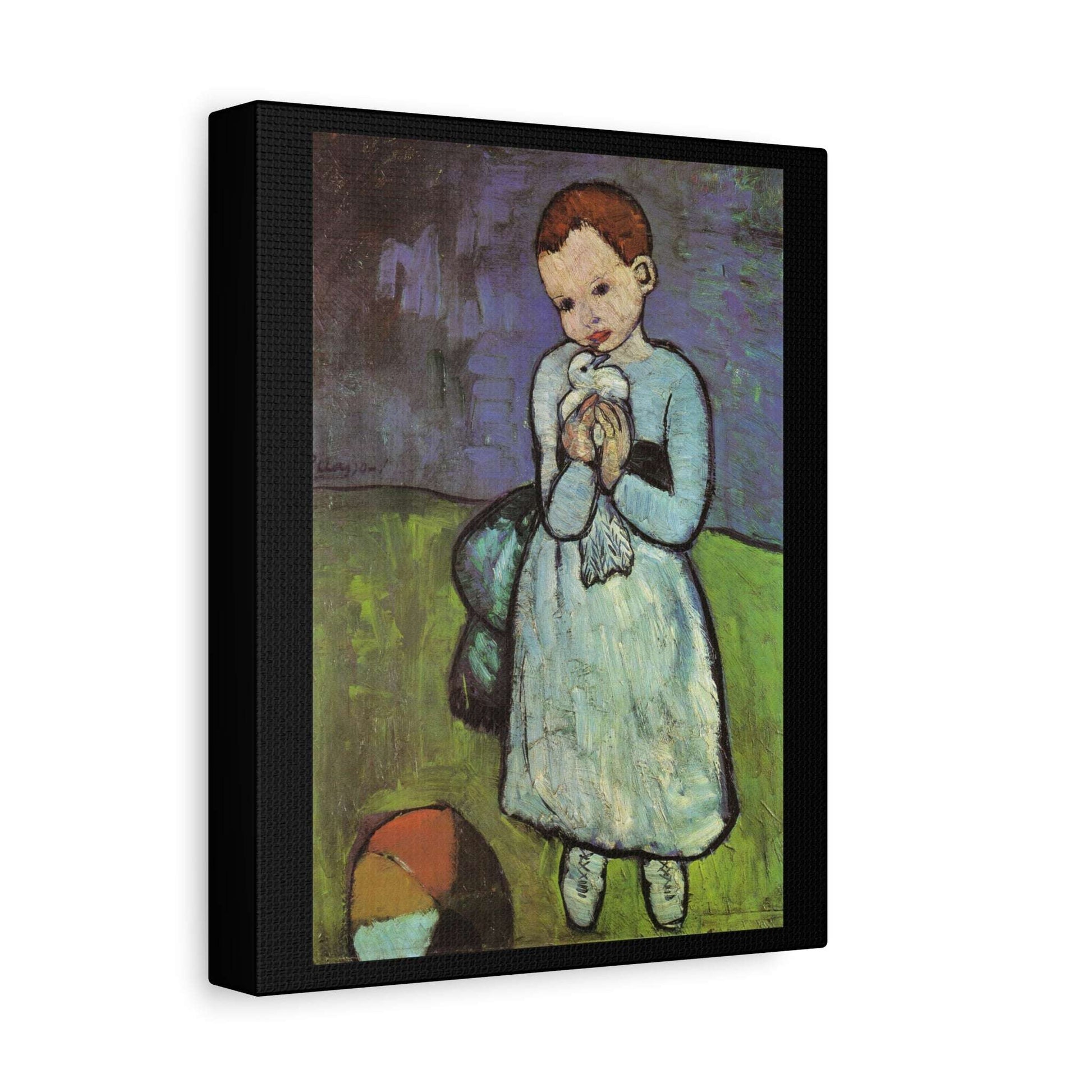 Pablo Picasso 1901 "Child with a Dove" Canvas Painting - A Rare Public Domain Masterpiece