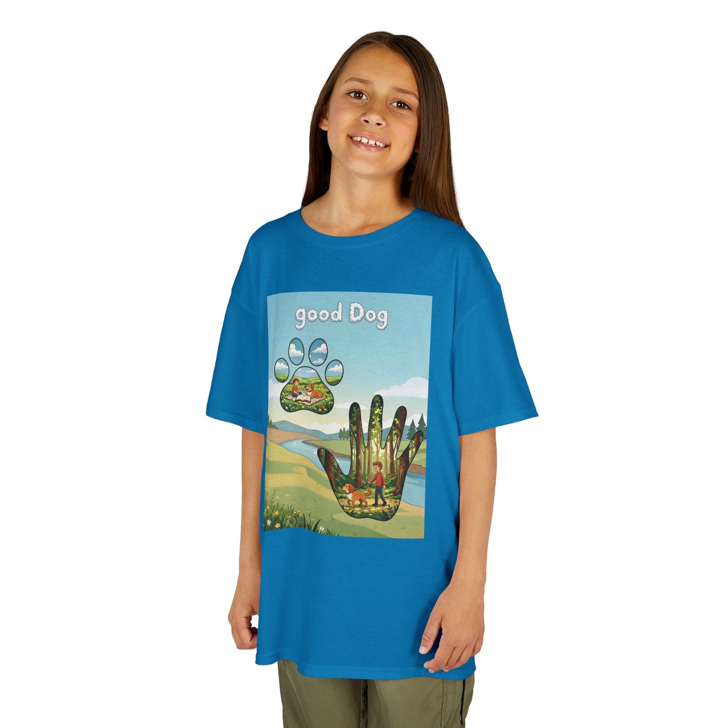 Good Dog Kids T-Shirt – Faith Based Dog Graphic Tee – Kid Created Collection – Boy or Girl shirt