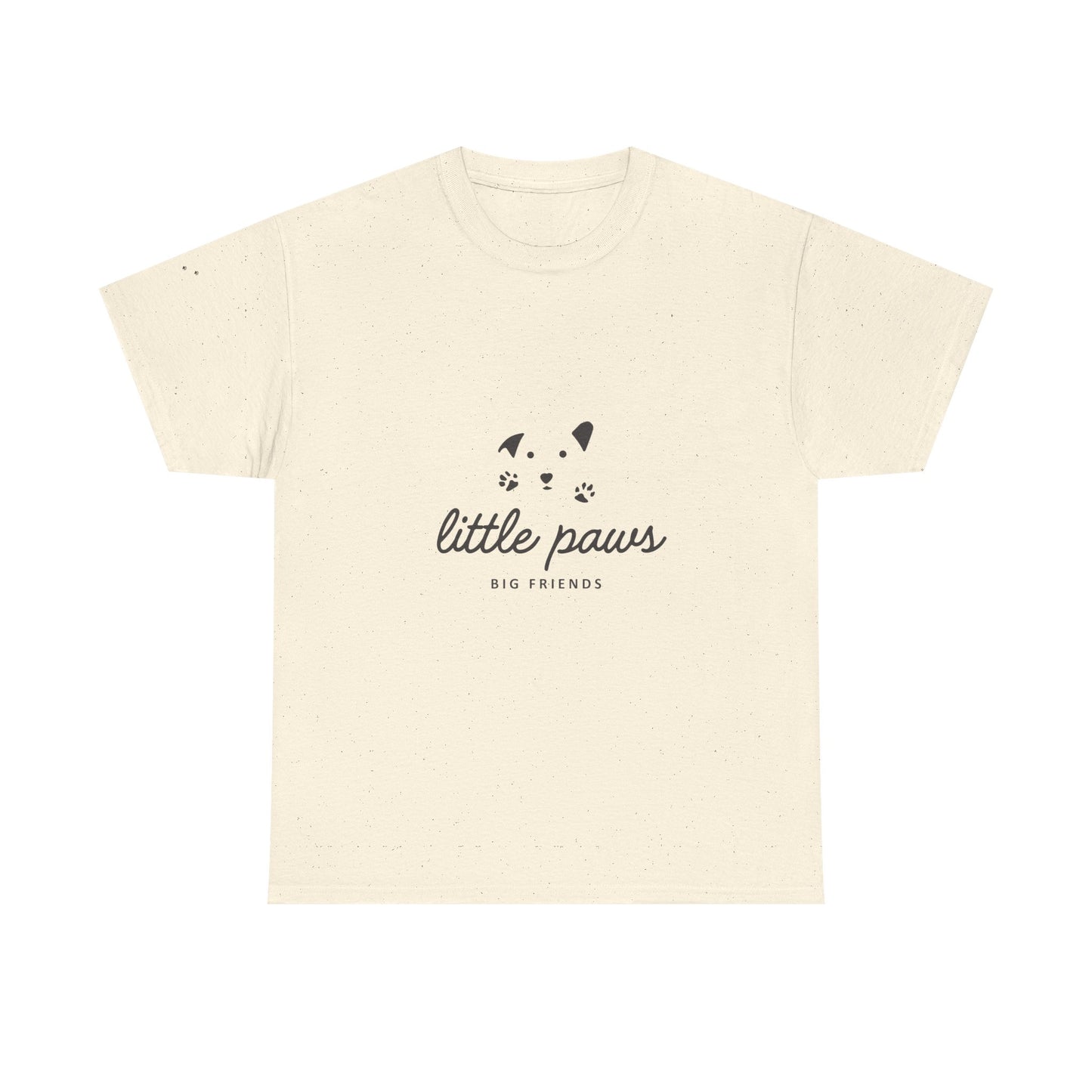 Unisex Heavy Cotton Tee - 'Little Paws, Big Friends' - Perfect for Animal Lovers and Pet Owners