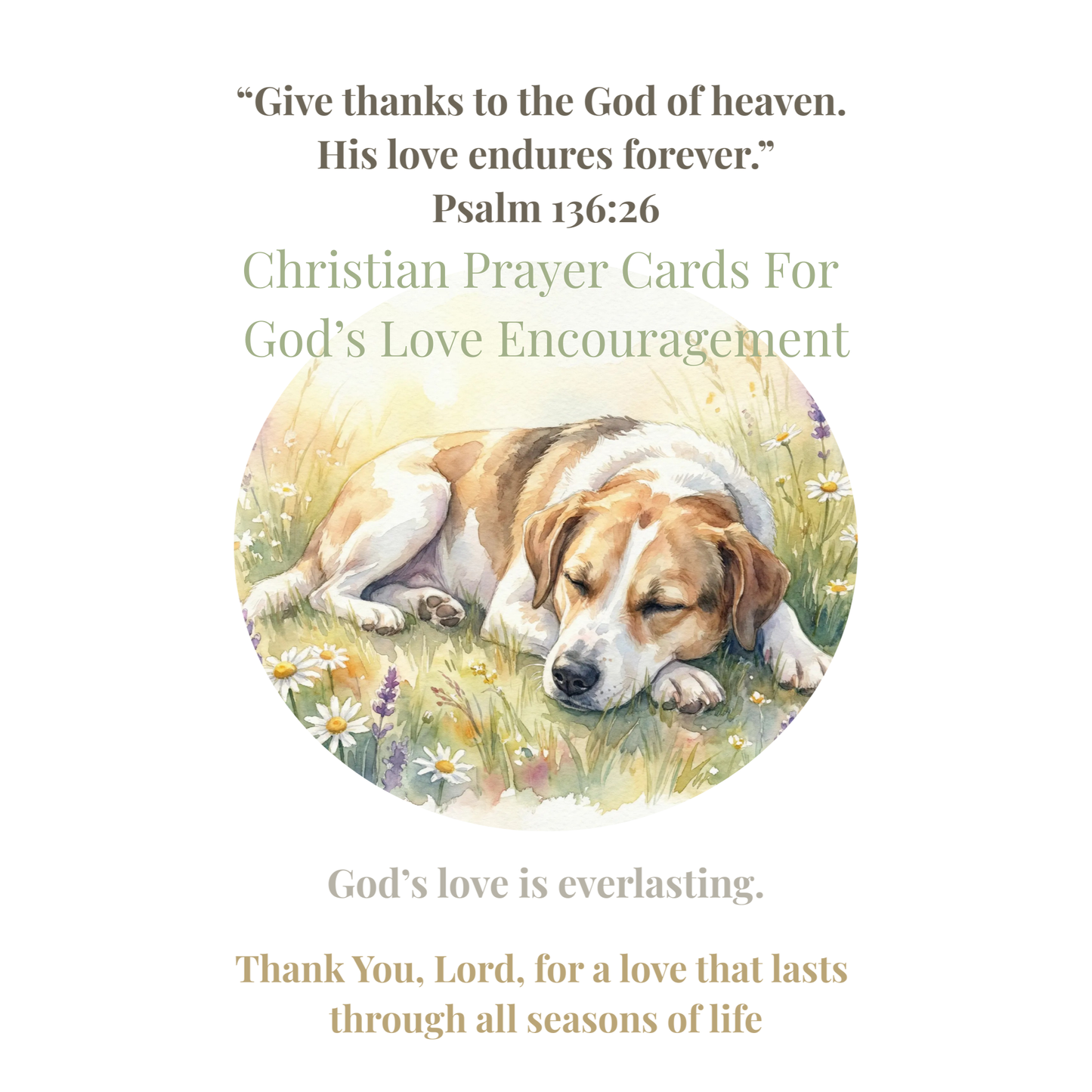 God's Love Encouragement Prayer Cards | Printable Christian Scripture Cards