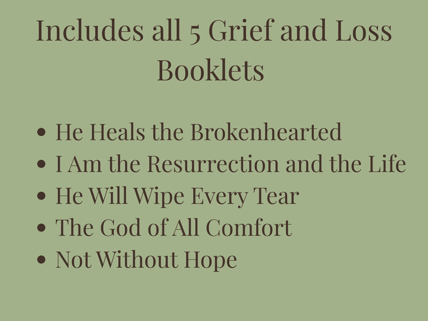Comfort for Grief and Loss - 5 Booklet Collection