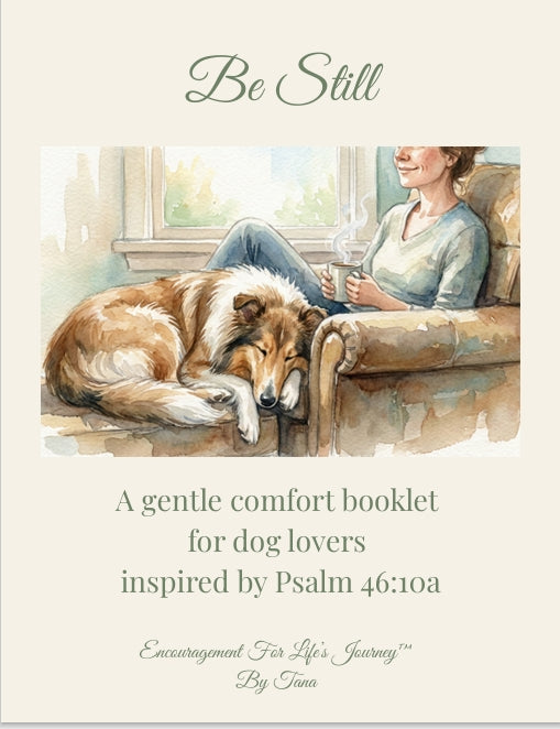 Be Still – Psalm 46:10a | Peaceful Christian Scripture Download with Dog Watercolor Art